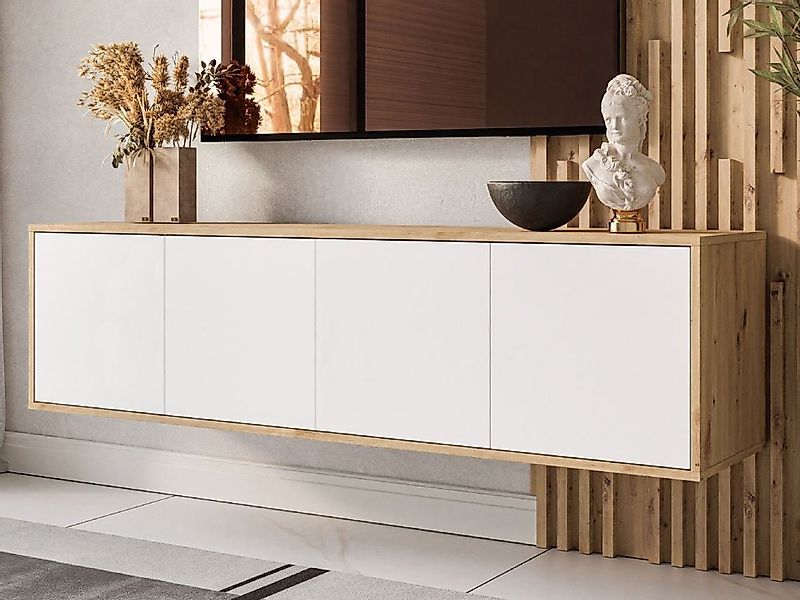 ALLHOUSE24 Lowboard MANDY Artisan Eiche - Wand & Standmontage, Fernsehtisch günstig online kaufen