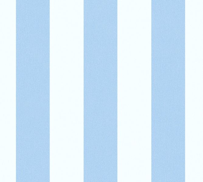 Bricoflor Maritime Tapete für Babyzimmer Hellblaue Tapete mit Blockstreifen günstig online kaufen