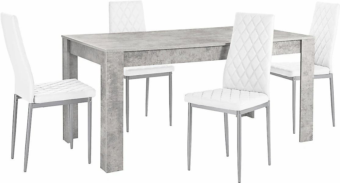 INOSIGN Essgruppe "Lynn160/Brooke" Set, 5 Stk. tlg. Tisch mit 4 Stühlen günstig online kaufen