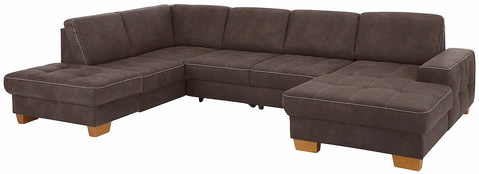 Home affaire Wohnlandschaft »Puccini U-Form« mit Federkern, Sitztiefenverst günstig online kaufen