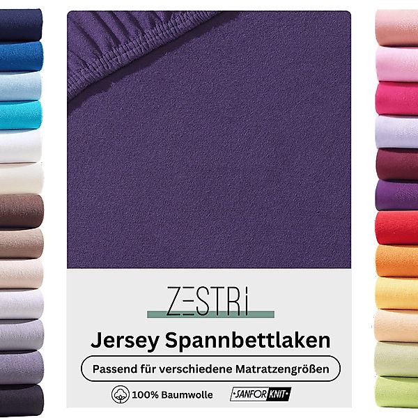 Zestri Spannbettlaken Jersey für normale Matratzen, günstig online kaufen