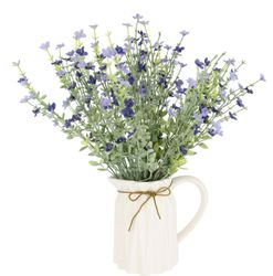 I.GE.A. Kunstblume "Blütenbusch" Im Keramik-Krug mit Schleife günstig online kaufen