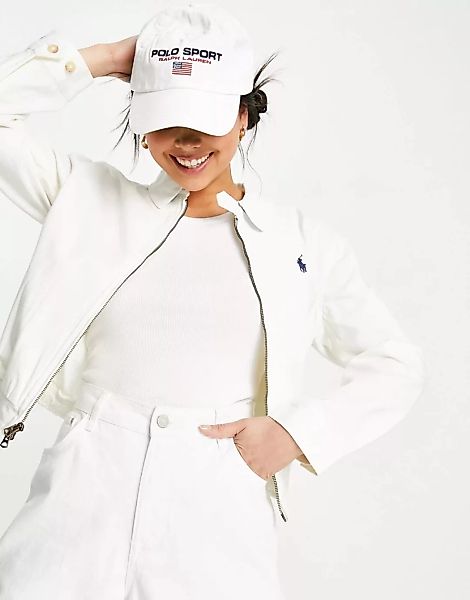 Polo Ralph Lauren – Windjacke mit Symbollogo in Creme-Weiß günstig online kaufen