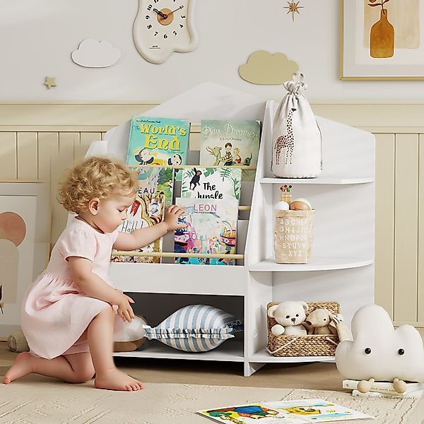 AIYAPLAY Kinderregal mit 7 Regalen, Bücherregal günstig online kaufen