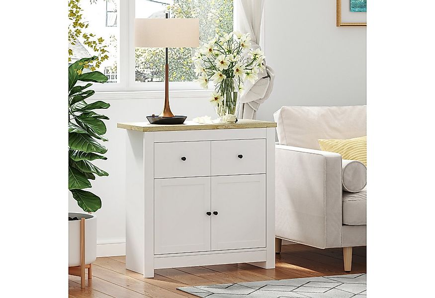 HOMCOM Sideboard Kommode mit Schublade, Soft-Close-Tür, Verstellbarer Einle günstig online kaufen