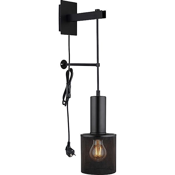 GLOBO LIGHTING Wandleuchte JEDD, ohne Leuchtmittel, Wandlampe/Metallgeflech günstig online kaufen