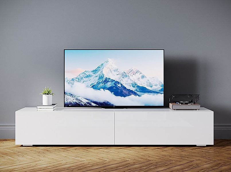 SONNI Lowboard Lowboard TV Hängend Weiß/ Schwarz TV Schrank in Wohnzimmer ( günstig online kaufen
