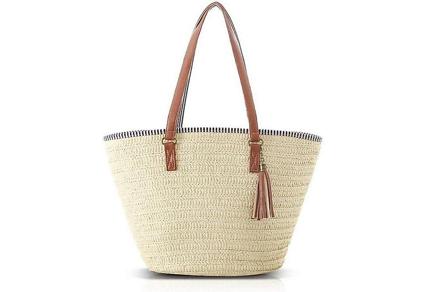 LuxusKollektion Strandtasche Stroh Handtasche Damen Sommer Umhängetasche St günstig online kaufen