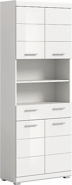 INOSIGN Hochschrank "SIENA, Breite 74cm, 4 Türen, 1 Schubkasten, 2 offene F günstig online kaufen
