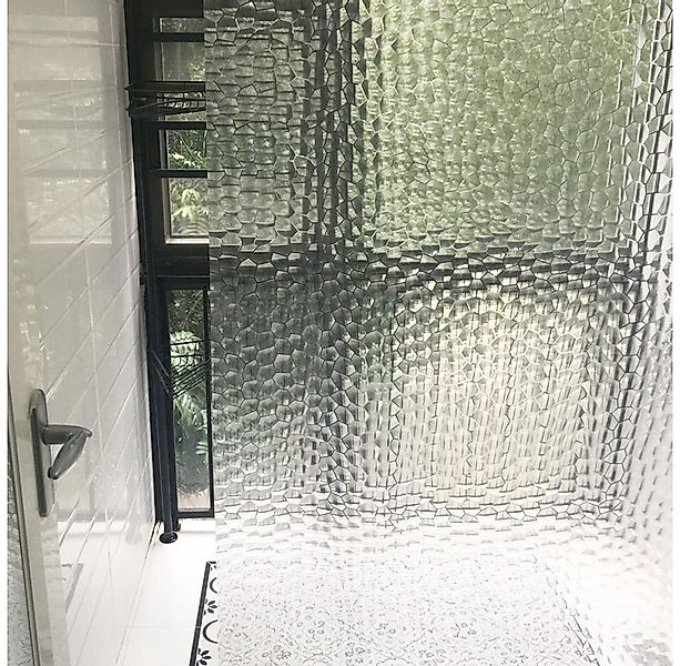 Sunicol Duschvorhang 3D, Wasserwürfel, Transparent, Wasserdicht,EVA,mit Hak günstig online kaufen