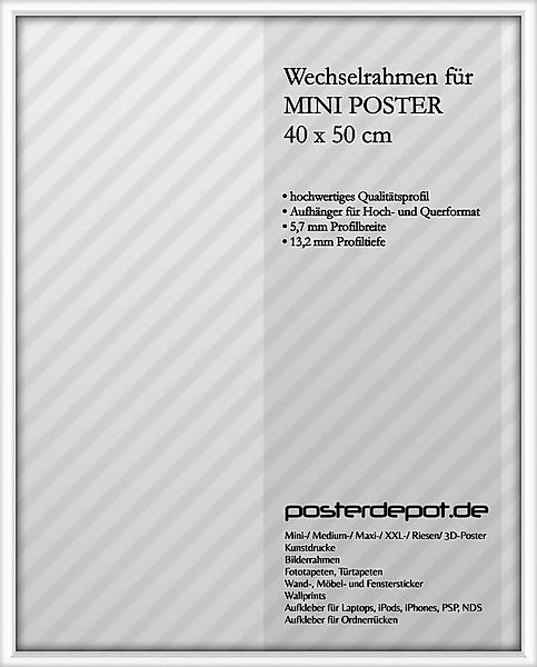 Wallario Rahmen Wechselrahmen aus Alu, passend für Mini-Poster (40 x 50 cm) günstig online kaufen