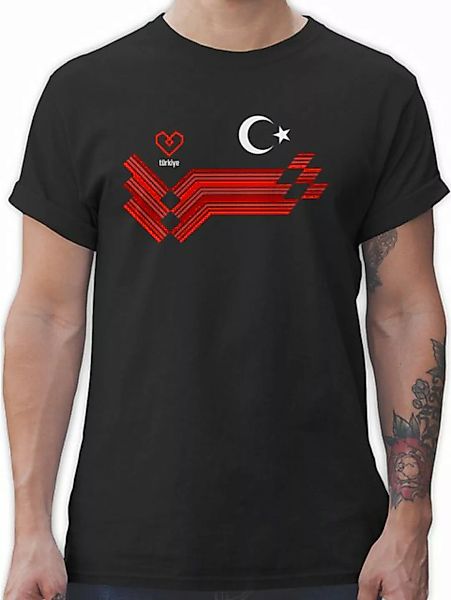 Shirtracer T-Shirt Türkiye Fanartikel EM, Türkei Wappen 2024 Fussball EM Fa günstig online kaufen