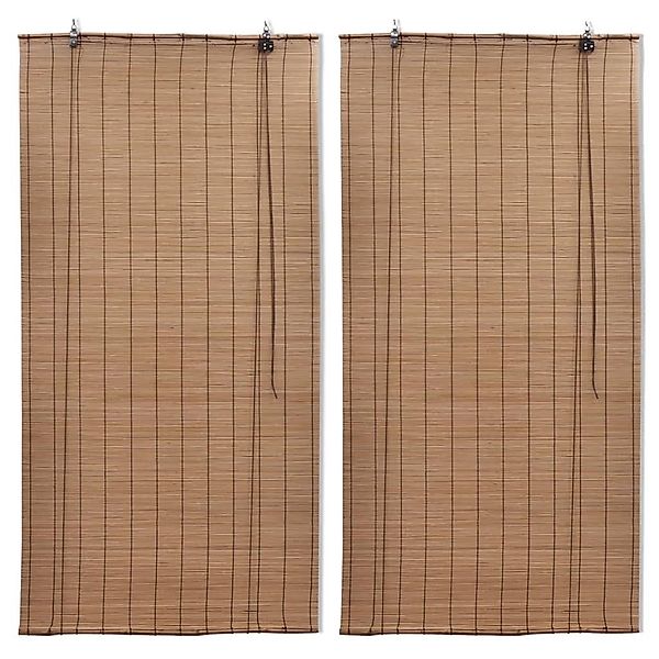 Bambusrollos 2 Stk. 80x160 Cm Braun günstig online kaufen