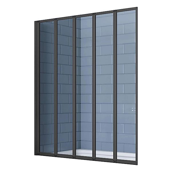 Duschparadies 120x140cm 5-teilig Faltwand Trennwand Badewannenaufsatz Dusch günstig online kaufen