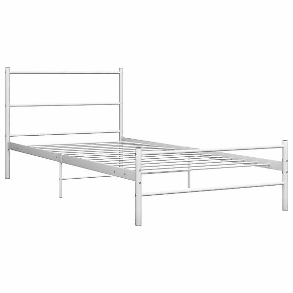 Bettgestell Weiß Metall 100 Ã 200 Cm günstig online kaufen