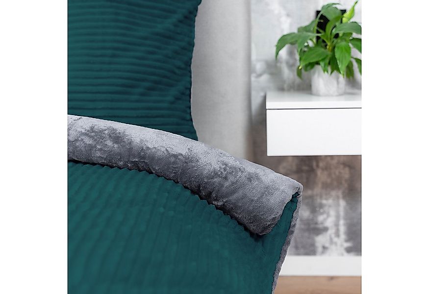 One Home Bettwäsche Winter Cashmere Touch Cord Optik, Fleece, 4 teilig, fla günstig online kaufen