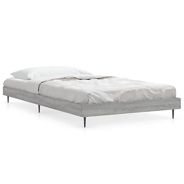 vidaXL Bettgestell, Bettrahmen Grau Sonoma 100x200 cm Holzwerkstoff günstig online kaufen