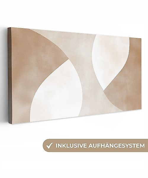 OneMillionCanvasses® Leinwandbild Panorama Braun - Japandi günstig online kaufen