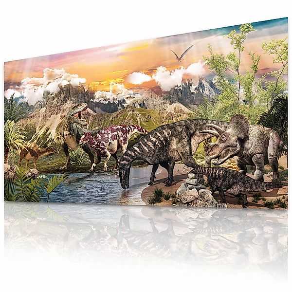 Goods+Gadgets Poster Dinosaurier Kunstdruck, Seenlandschaft (Dino günstig online kaufen