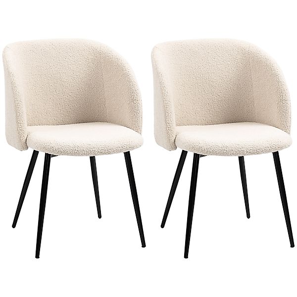 HOMCOM Esszimmerstühle 2er Set Küchenstuhl mit Ergonomischer Rückenlehne, L günstig online kaufen