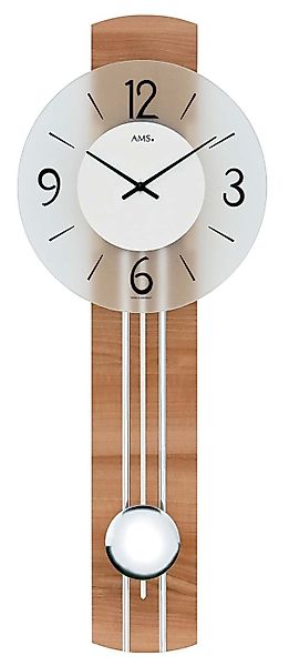 AMS Wanduhr Pendeluhr in Buchen Optik, günstig online kaufen