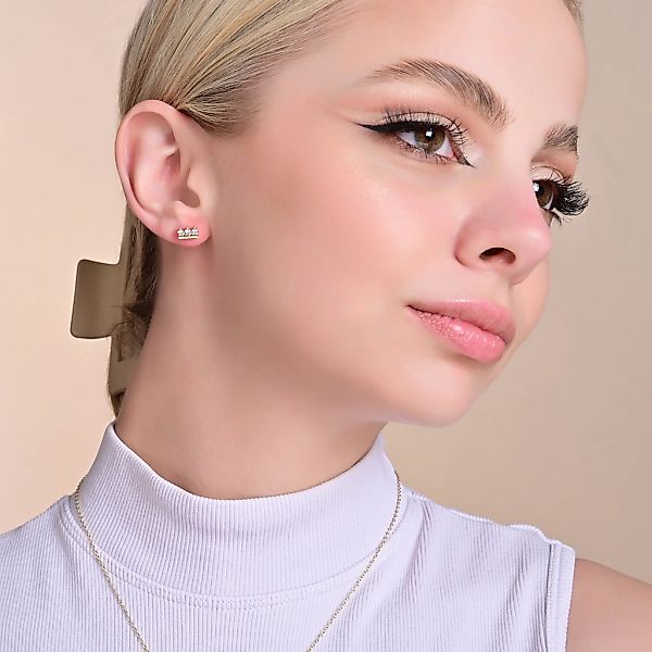 Adelia´s Paar Ohrhänger "Damen Ohrringe – Ohrstecker aus Edelstahl mit Zirk günstig online kaufen