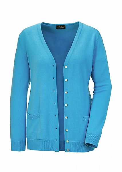 GOLDNER Strickjacke "Uni Merino-Cardigan Langarm" günstig online kaufen