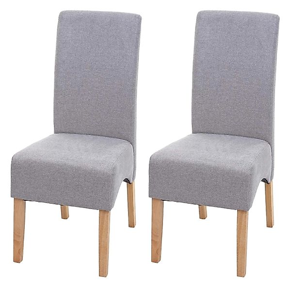 MCW Esszimmerstuhl Crotone 2er-Set Hellgrau Helle Beine günstig online kaufen