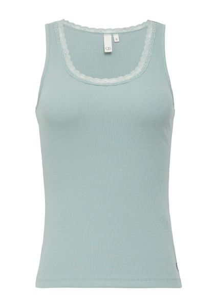 QS Muskelshirt T-Shirt Ripptop mit Spitze günstig online kaufen