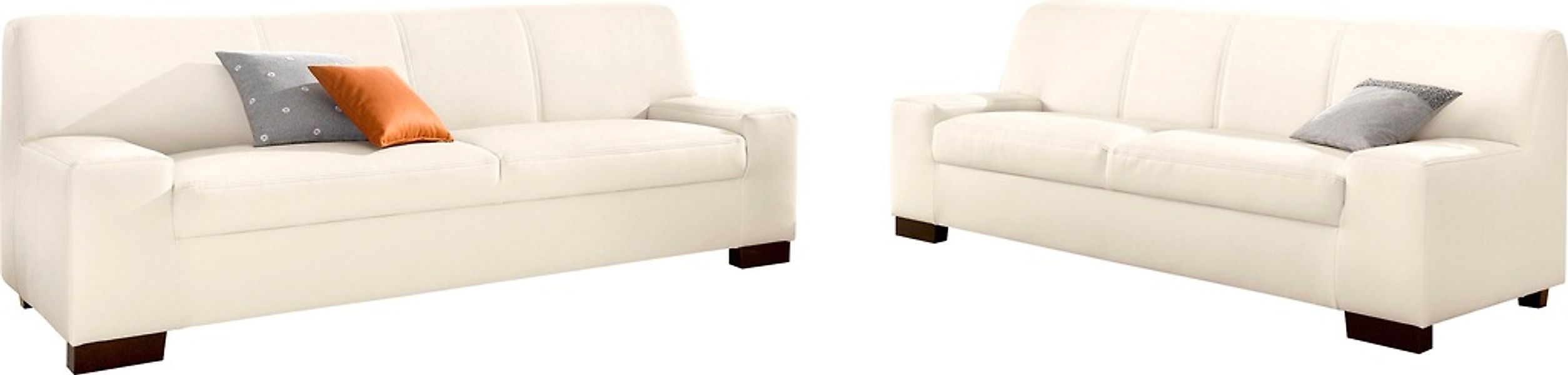 DOMO collection Polstergarnitur "Norma kubisch und zeitlos" Set, 2 Stk. tlg günstig online kaufen