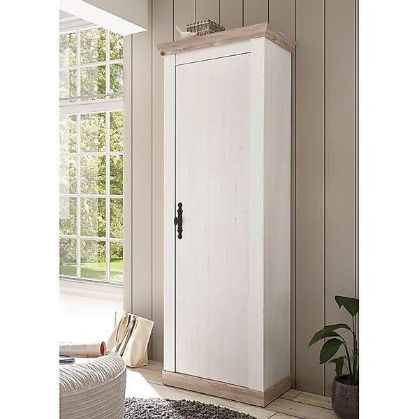 Lomadox Garderobenschrank FERNA-61 Pinie weiß Nb. günstig online kaufen