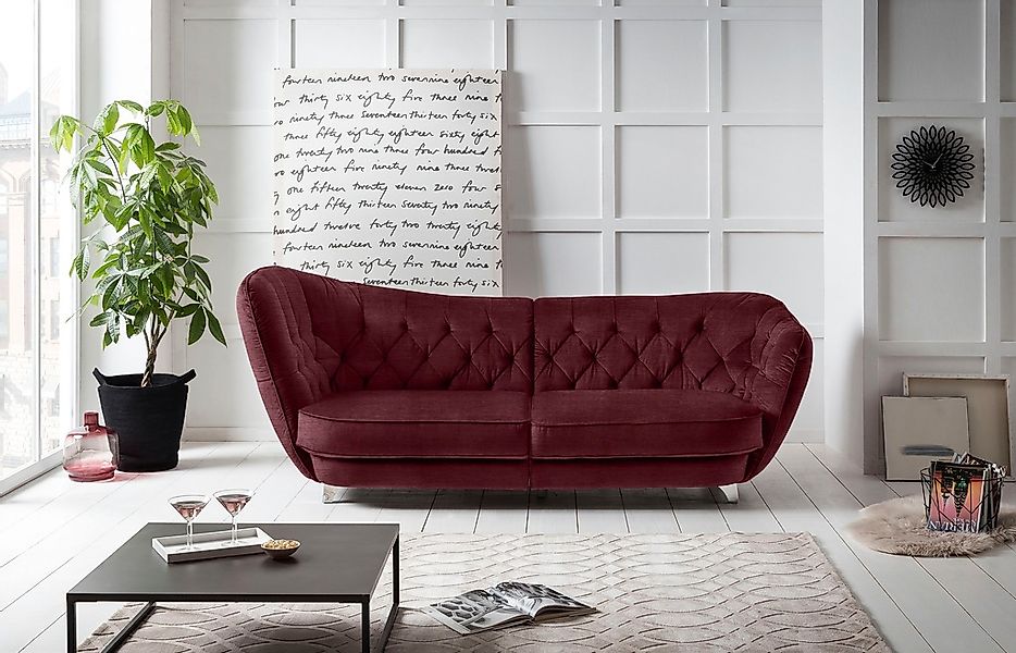 Leonique Big-Sofa "Retro", stylischer Hochlehner günstig online kaufen