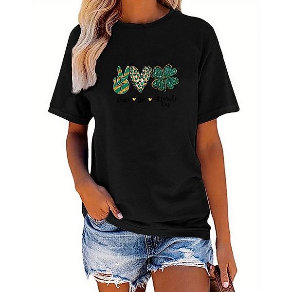 PYL Kurzarmshirt Damen Sommer Oversize-Shirt mit Grafik Druck günstig online kaufen