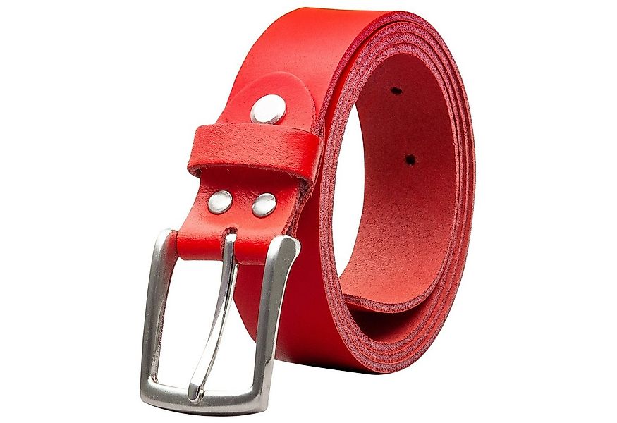 COLOGNEBELT Ledergürtel OM311-SL-Rot MADE IN GERMANY, Rot Kürzbar, 100 % Ec günstig online kaufen