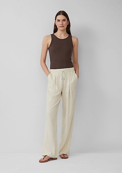s.Oliver Stoffhose Leichte Leinenmix-Hose mit Elastikbund günstig online kaufen