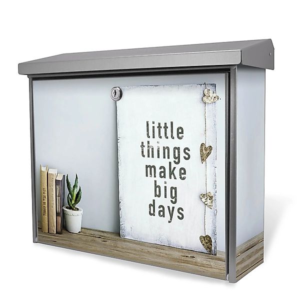 Banjado Briefkasten Edelstahl 38.5x31.5x12cm Ohne Zeitungsfach Inkl. Montag günstig online kaufen