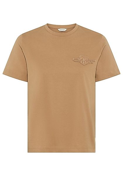 Gant T-Shirt REG TONAL SHIELD SS T-SHIRT Rundhals, Ton in Ton Stickerei günstig online kaufen
