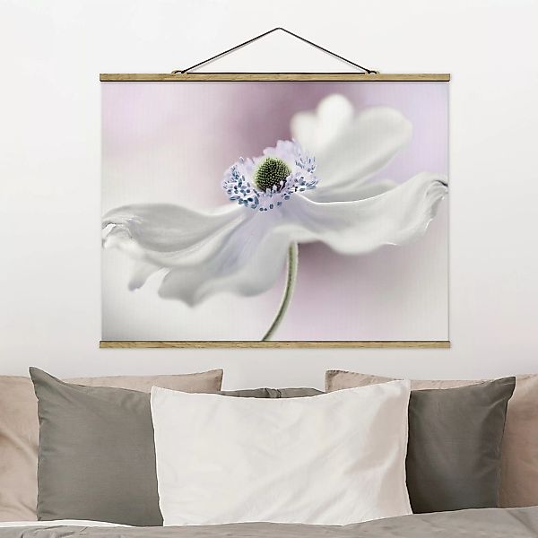 Stoffbild Blumen mit Posterleisten - Querformat Anemonenbrise günstig online kaufen