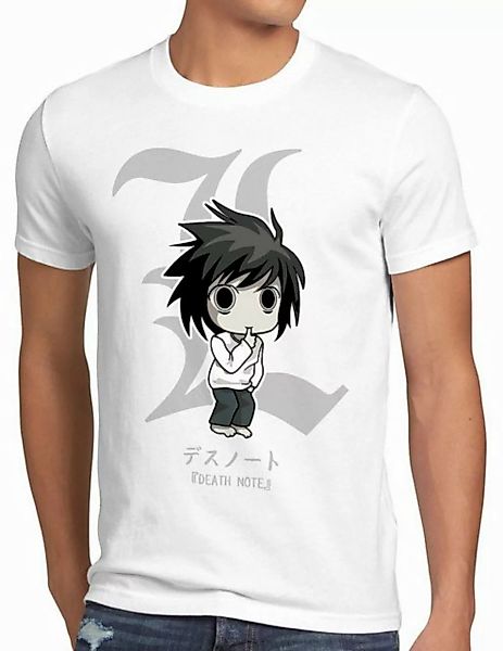 Print-Shirt Herren T-Shirt L Kira note notizbuch anime manga yagami death s günstig online kaufen