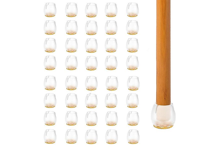 Intirilife Klick-Gleiter, (40-St), 40er-Set Stuhlfußkappen Tischbeinabdecku günstig online kaufen