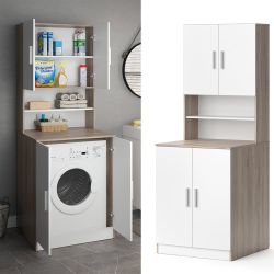 Vicco Waschmaschinenumbauschrank Liana, Weiß/Sonoma, 70.5 x günstig online kaufen