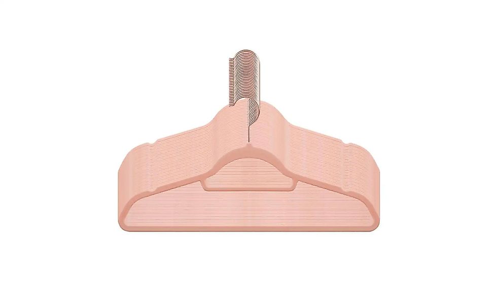 Kleiderbügel 30er-Set   ¦ rosa/pink ¦ Metall,Kunststoff,Stoff ¦ Maße (cm): günstig online kaufen