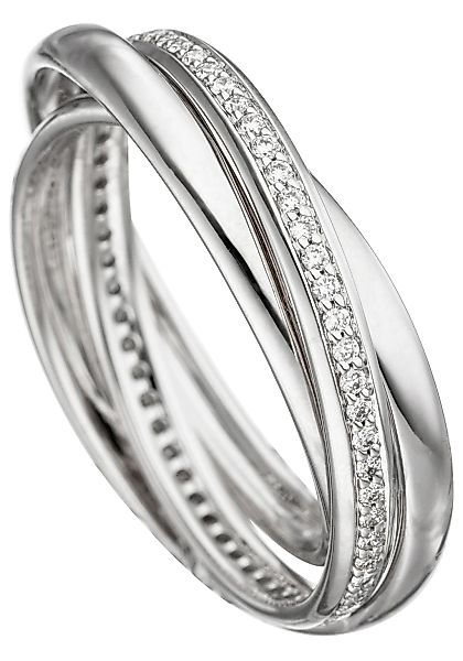JOBO Fingerring "Ring mit 58 Diamanten", 585 Weißgold günstig online kaufen