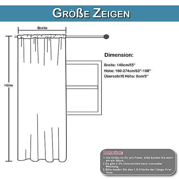 Jibenhome Scheibengardine Voile Gardine Weiß Pom-Pom günstig online kaufen