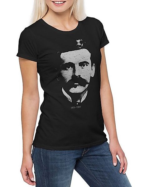 Urban Backwoods Print-Shirt Doc Holliday Portrait Damen T-Shirt Western Ges günstig online kaufen