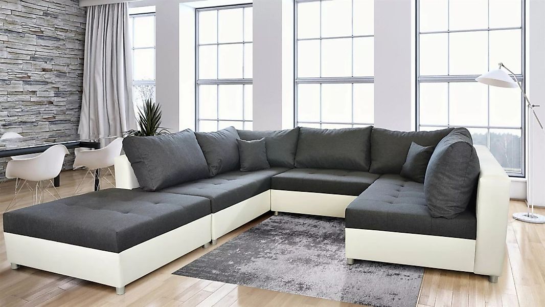 Fun Möbel Wohnlandschaft Sofa ANDRO mit Schlaffunktion - SPEED, inkl. Bettk günstig online kaufen