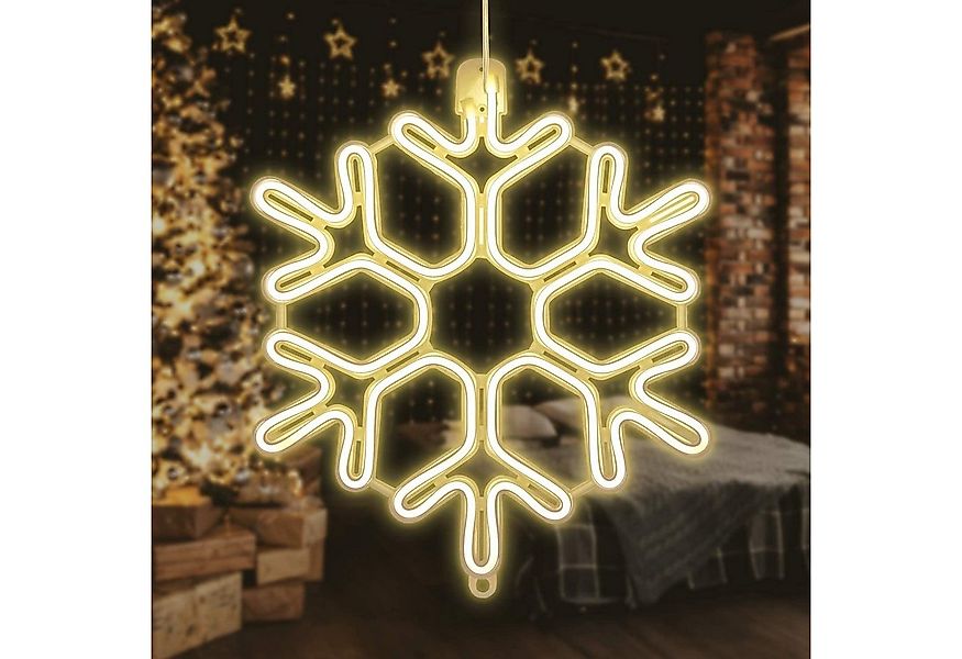 Salcar LED Dekolicht 40cm Schneeflocke Neonlicht LED Fenster Weihnachts Dek günstig online kaufen