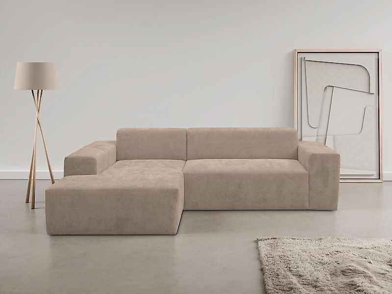 WERK2 Ecksofa "Zeus-L modern und zeitlos, Breite 253cm, bequemes Sofa", Cur günstig online kaufen
