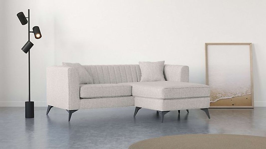 Places of Style Ecksofa MATTHEW L-Form ideal für kleine Räume, Maße B/T/H: günstig online kaufen