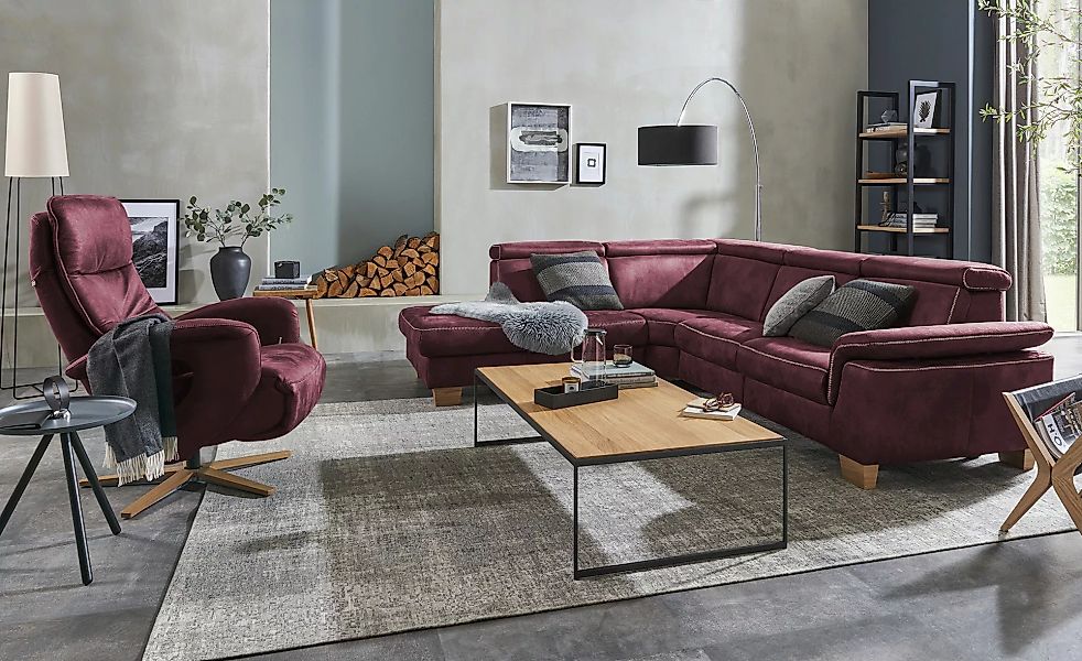 Mein Sofa bold Ecksofa  Beata ¦ rot ¦ Maße (cm): B: 270 H: 80 T: 233.0 Pols günstig online kaufen